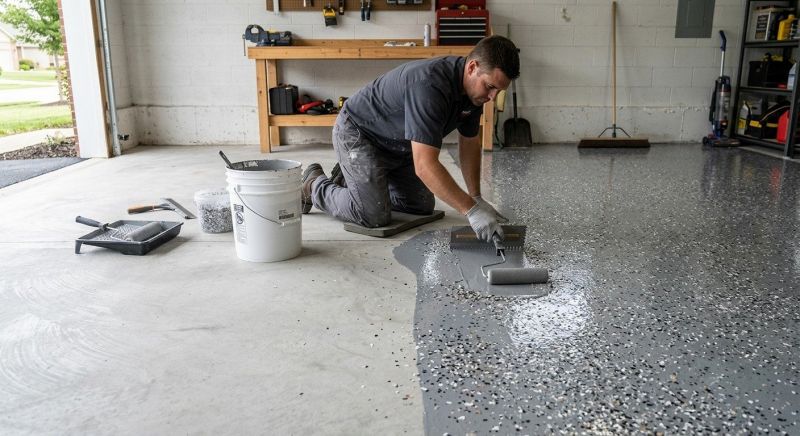 Garage Floor Epoxy Installation in Fairfax, VA
